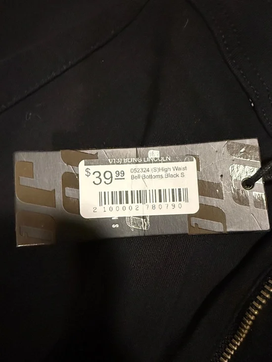 Black High-Waist Bell Bottoms - Picture 6 of 6